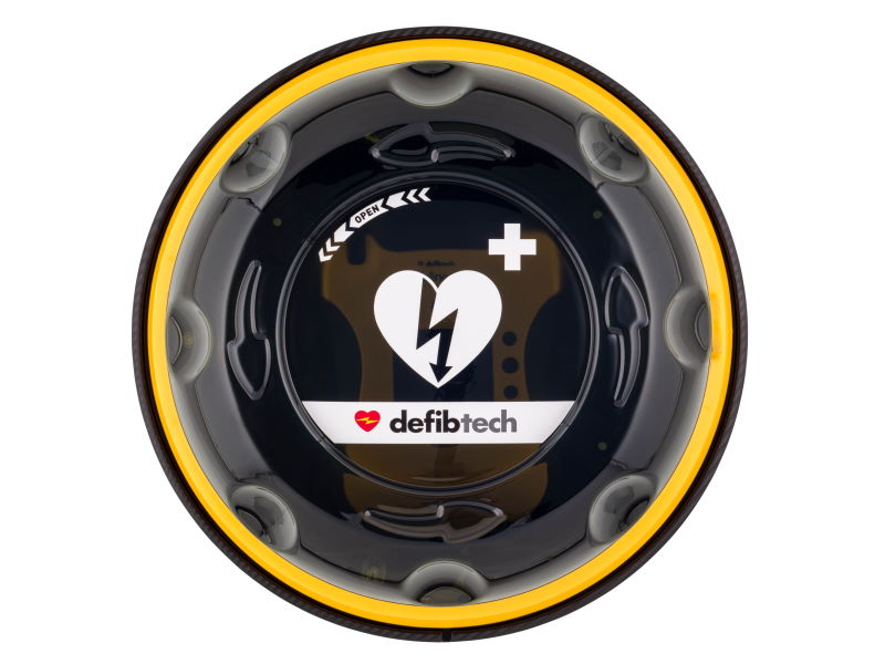 Defibtech AED Schutzschrank rund aus recyceltem Plastik, mit Alarm